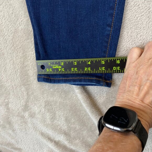 Loft Womens Jeans Petite 14 Dark Wash Mid-Rise Ankle - Picture 4 of 11